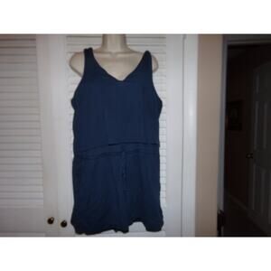 Halston Studio dark blue romper size XL Excellent condition v neck